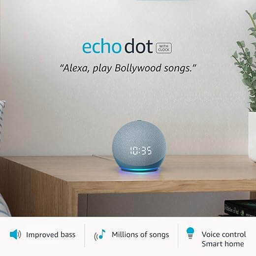 Echo Dot 4th Gen with Clock