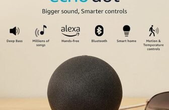 Echo Dot (5th Gen) | Smart speaker with Bigger sound, Motion Detection, Temperature Sensor, Alexa and Bluetooth| Black