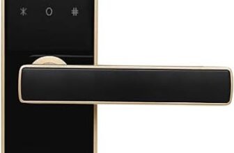 Godrej Smart Locks I Catus Connect I Smart Digital Lock for Wooden Door | 5 in 1 Access I WiFi I Fingerprint I RFID Card I PIN Access I Mechanical Key I Champagne Gold Finish I 3 Years Warranty