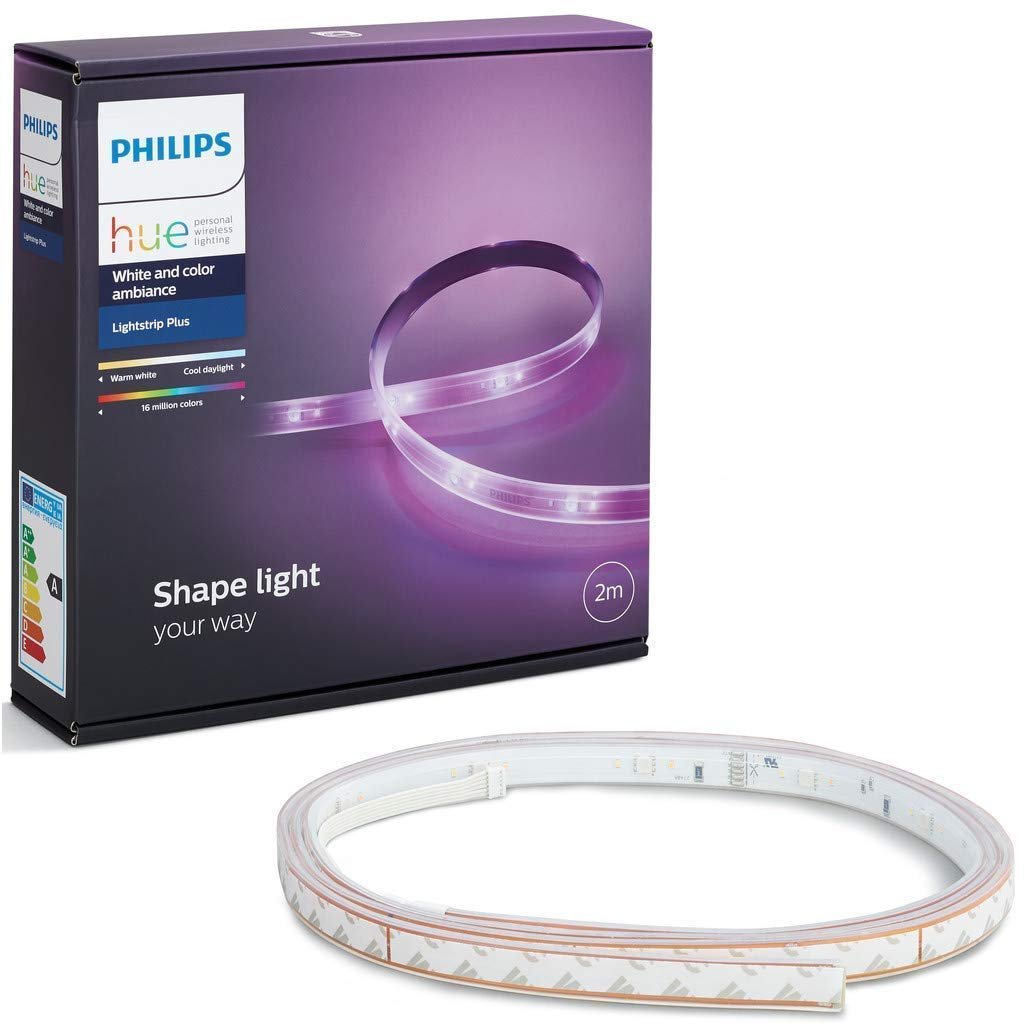 Philips Hue Gen 4 Smart Light Strip (White & Color Ambiance) 20W Base 2 Meters, Bluetooth & Zigbee Compatible (Hue Bridge Optional), Compatible with Alexa & Google