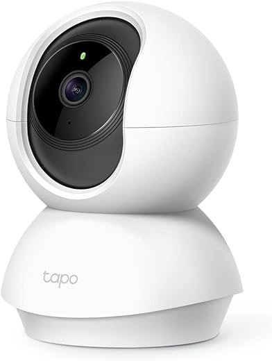 Tapo TP-Link 360° 2MP 1080p Full HD Pan/Tilt Home Security Wi-Fi Smart Camera| Alexa Enabled| 2-Way Audio| Night Vision| Motion Detection| Sound and Light Alarm| Indoor CCTV C200 White