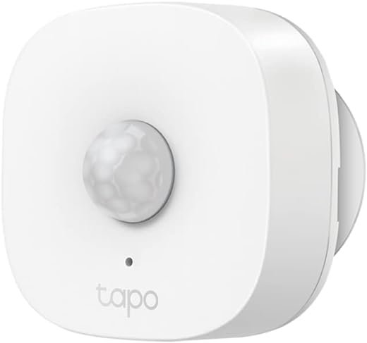 TP-Link Tapo T100 120° PIR Smart Motion Sensor with Motion-Activated Light, Energy Saving, Battery-Powered, Real-Time Notifications, Device Sharing